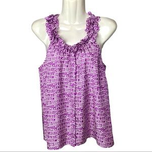 JCREW | 100% Silk Purple Petal Collar Blouse | Size Small